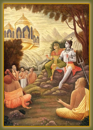 Parvati and Shiva in love